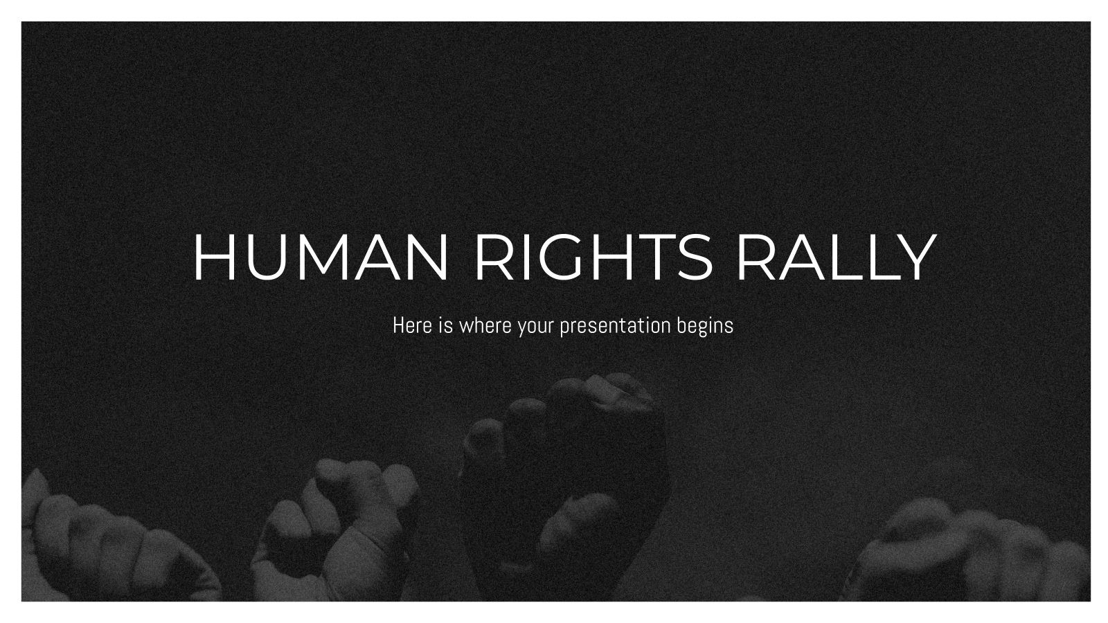 人权集会PowerPoint模板